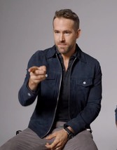 Ryan Reynolds Blue Cafe Racer Veste en cuir pour homme en daim pur sur mesure - £115.83 GBP