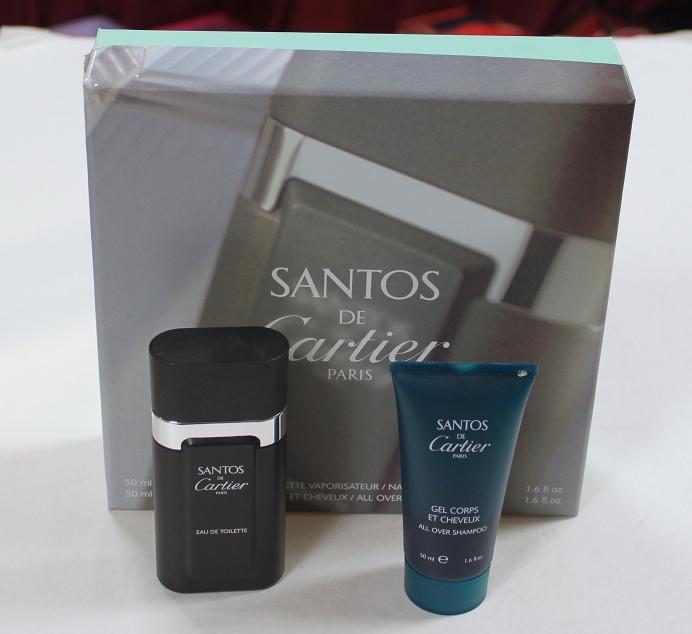Santos De Cartier 2PCs set for men 1.6 oz + 1.6 oz All over shampoo hard to find - $98.98