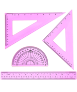 12 Inch Math Geometry Tool Plastic Ruler Square Set Includes Straight Ru... - €11,64 EUR
