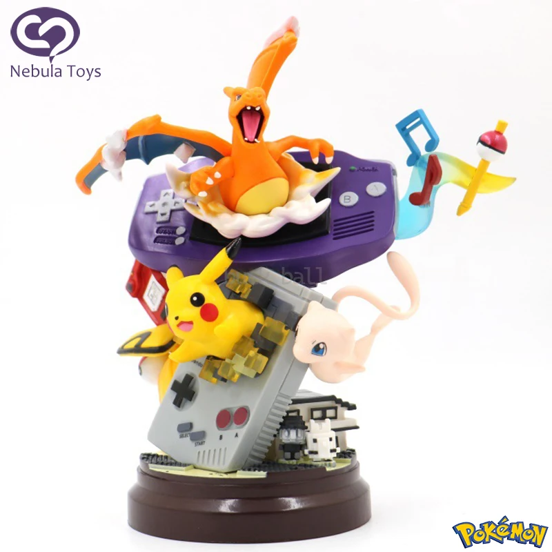 Pokemon Pikachu Anime Figure Charmander Figurine 20cm Pvc Statue Model - £32.27 GBP+