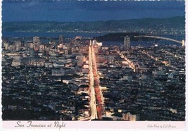 Florida Postcard San Francisco At Night From Twin Peaks - $2.96