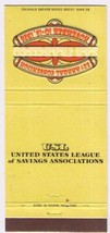 Matchbook Cover USL United States League Of Savings Associations - £3.08 GBP