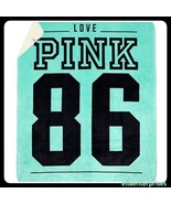 Victoria&#39;s Secret Pink Sherpa Mint Green Teal Black PINK 86 Rare Throw B... - £275.21 GBP