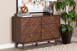 Sorrento Walnut Brown 6-Drawer Dresser - $8,272.11 MXN