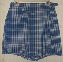 EXCELLENT WOMENS WHITE STAG BLUE PLAID SKORT  SIZE 12 - $23.33