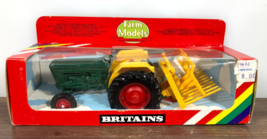 Britains FARM TRACTOR &amp; Push-Off BUCK RAKE Vintage 1980 NIB No Make 9432... - $59.39