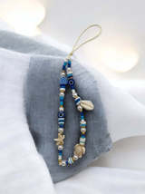 Blue Beads Phone Strap - $148.93 MXN