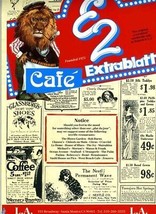 E2 Cafe Extrablatt Menu 101 Broadway Santa Monica California 1990s - £42.62 GBP