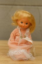 Vintage Vinyl Toy Doll Mattel 1976 Rosebud in Original Outfit 4.5&quot; Tall - $24.74
