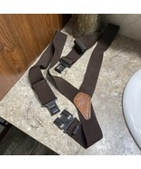 The Original Perry Suspenders Brown Made In USA Elastic Black Plastic Clip - $27.34 CAD