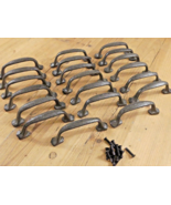 20 CAST IRON HANDLES RUSTIC DRAWER PULLS 5 1/4&quot; LONG W/ SCREWS WESTERN G... - €43,43 EUR
