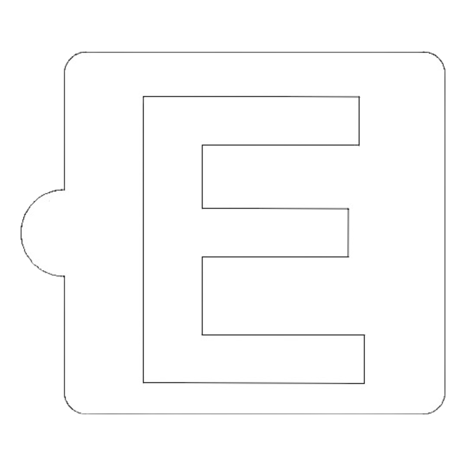 E Letter Alphabet Stencil for Cookies or Cakes USA Made LS107E - $3.99