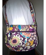 Vera Bradley PLUM CRAZY Purple Floral Crossbody Hispter Shoulder Bag REV... - $1,010.63 MXN