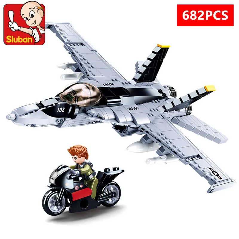 Aviation Military Building Blocks Air Force F/A-18E Super Hornet Fighter - £23.78 GBP+