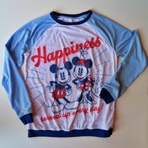 Mickey &amp; Minnie Mouse &quot;Happiness&quot; Raglan Sleeve Lightweight Sweater Small - £15.49 GBP