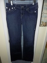 TRUE RELIGION Stretch Boot Cut Dark Jeans Size 32 Women&#39;s EUC - £37.84 GBP