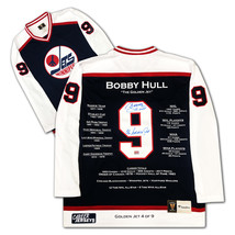 Bobby Hull Blue Career Jersey Golden Jet Edition of 9 - Winnipeg Jets - $1,080.00