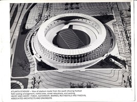 Vintage 1960&#39;s Atlanta Stadium 8 X 10 Glossy Photo Heery Architects Engineers - £9.84 GBP