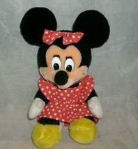 10&quot; Vintage Minnie Mouse Disneyland Disney World Stuffed Animal Plush Toy Doll - £14.86 GBP