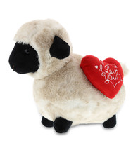 I Love You Cute Valais Blacknose Sheep Plush With Heart - 8.5 Inches - £30.04 GBP