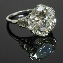 Vintage 4.50 Ct Round Moissanite Engagement Ring in 10k Solid White Gold - £370.19 GBP