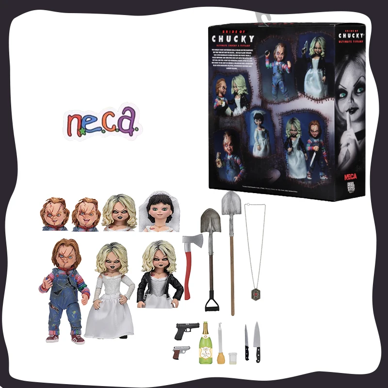 Original NECA 42114 Bride of Chucky Ultimate Chucky and Tiffany 2 Pack 7 Inch - £67.81 GBP
