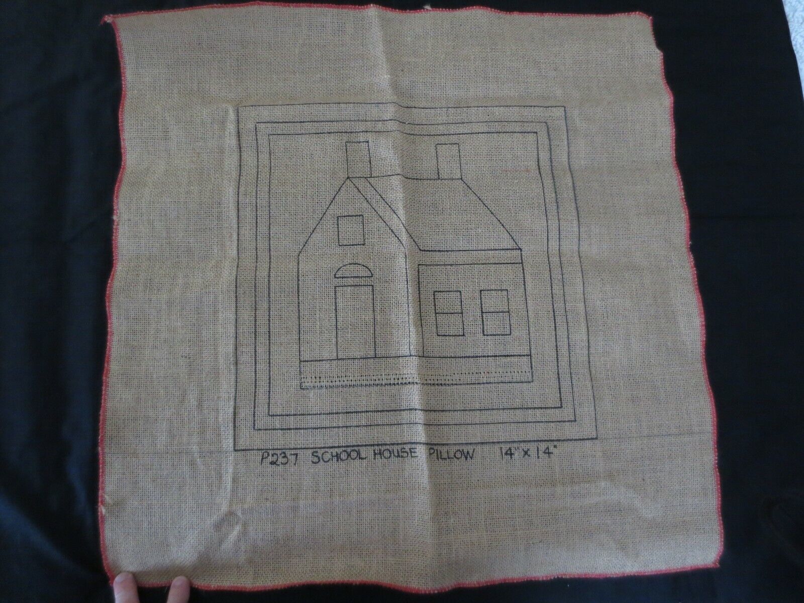 Primary image for P237 SCHOOL HOUSE Pillow CANVAS - 14" x 14"