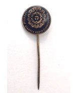 Vintage Prague Czech Stick Pin Black Enamel Gold Tone Metal - £6.77 GBP