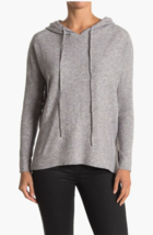 Wit &amp; Wisdom Women&#39;s Mixed Rib Stitch Hooded Sweater Grey Soft Knit SZ L NWT - $47.20