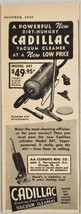 1949 Print Ad Cadillac Powerful Vacuum Cleaners Clements Mfg Chicago,Ill... - $9.88