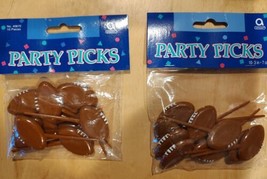 2 Pkgs (20) - 3&quot; Football Party Picks for Appetizers or Cup Cakes Birthd... - £6.25 GBP