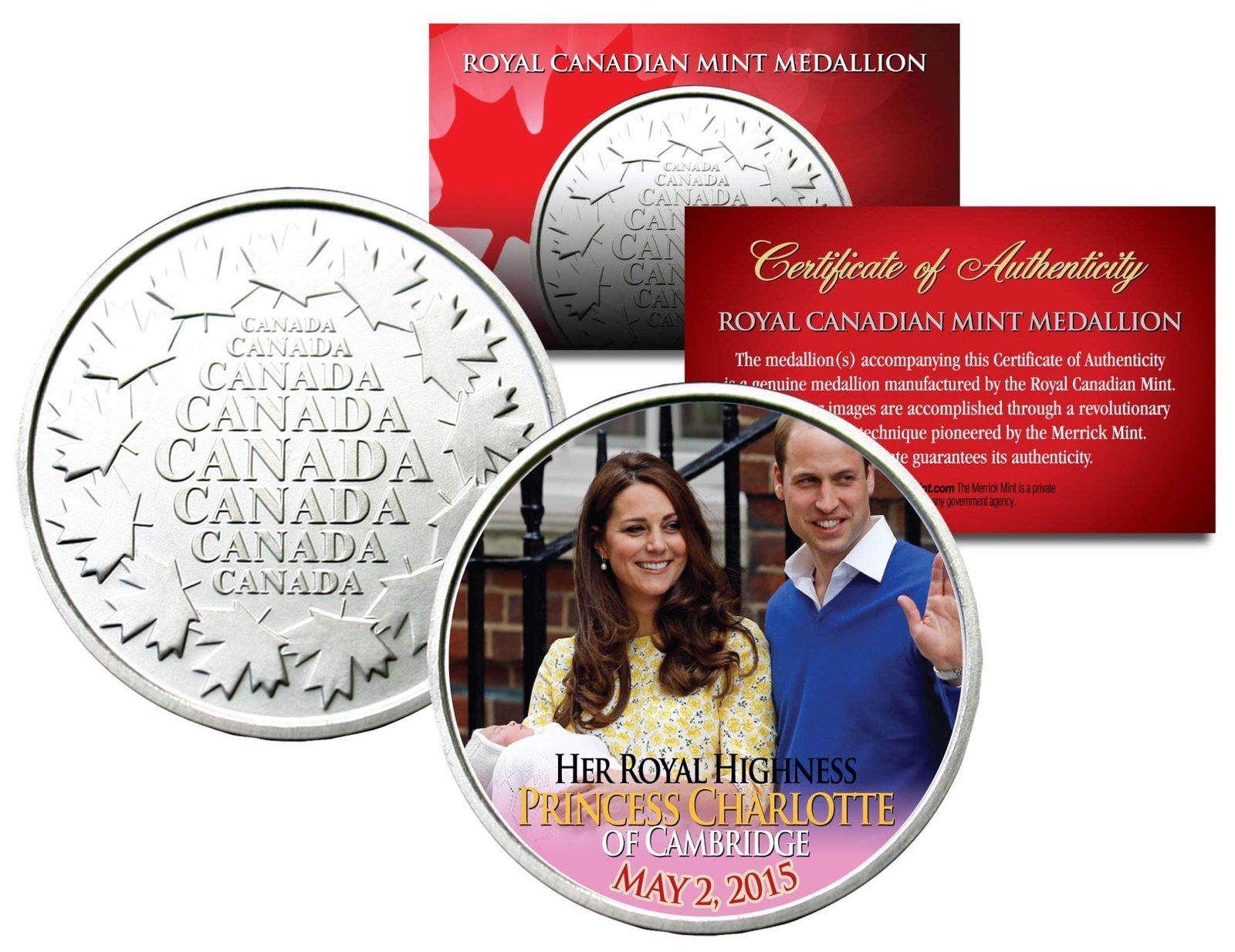 Primary image for PRINCESS CHARLOTTE of Cambridge Royal Canadian Mint Medallion Coin William Kate