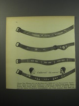 1955 Calderon Belts Ad - Choose Your Weapon; At the Races; Ballet; Le Gourmet  - £14.78 GBP