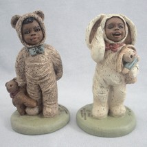 All God&#39;s Children Figurines 2pc Bo #56 Bootsie #40 Teddy Bear Bear Bunn... - $34.30