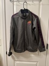 FCB Barcelona Youth Boys Full Zip Track Jacket Athletic Slim Fit Size XL - €27,85 EUR