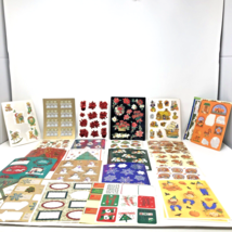 Vintage Lot 80s 90s Hallmark &amp; AG Christmas &amp; Thanksgiving Stickers 50+ Sheets - £39.92 GBP