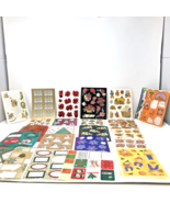 Vintage Lot 80s 90s Hallmark &amp; AG Christmas &amp; Thanksgiving Stickers 50+ ... - £39.92 GBP