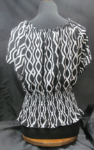 CoComo black gray pheasant blouse size PM - €12,17 EUR