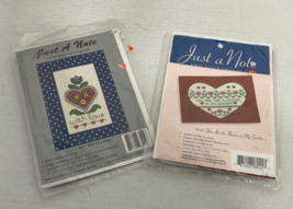 Just a note cross stitch greeting card kits heart shape counted cross st... - $26.96 CAD