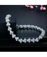 9Ct Round Cut Lab Created Diamond Mickey Mouse Bracelet 14k White Gold P... - $627.21 CAD