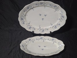 Vintage JOHANN HAVILAND Bavaria BLUE GARLAND 12&quot; And 14&quot; Serving Platter... - $669.54 MXN