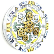 Italy line Desk-Wall Clock 10 inches with real moving gears MINORI - £39.08 GBP