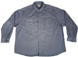 Duluth Trading Co Men&#39;s Shirt Size 3XL Gray Button Up Long Sleeve - £22.03 GBP