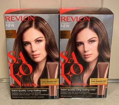 (2) Revlon Salon Color 5G Medium Golden Brown 100% Gray Coverage Hair Color - £19.62 GBP