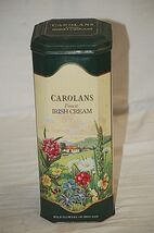 Carolans Finest Irish Cream Litho Tin Can Storage Container Flowers of I... - $9.89
