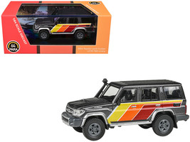 2014 Toyota Land Cruiser LC76 Gray w/ Stripes 1/64 Diecast Car by Parago... - $379.94 MXN