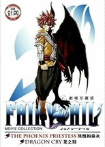 Fairy Tail Movie 1 &amp; 2 The Phoenix Priestess &amp; Dragon Cry GOOD Ship From USA - £12.45 GBP