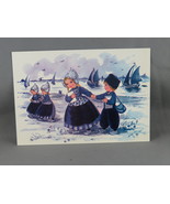Vintage Postcard - Lucky Boy Dutch Children Delft Blue - Kruger - $15.00