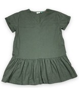 A+ Anthropologie Maeve Tiana Flounced Tunic Casual Dress Olive Green Plu... - £30.90 GBP