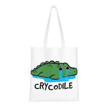 A Cartoon Crocodile Canvas Bag - £15.79 GBP